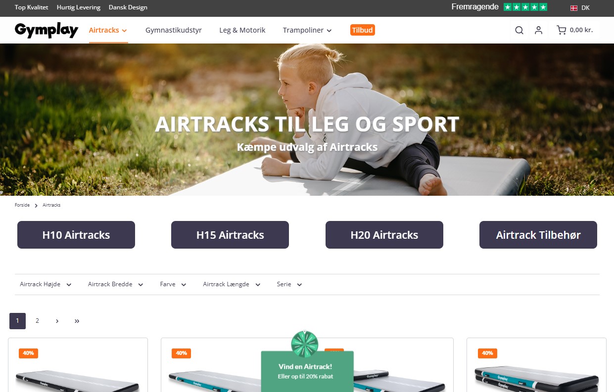 Ny hjemmeside shoppingoplevelse